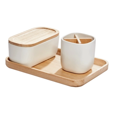 Büro-Organizer iDesign Eco Office White (29,1 x 20,9 x 11,5 cm)