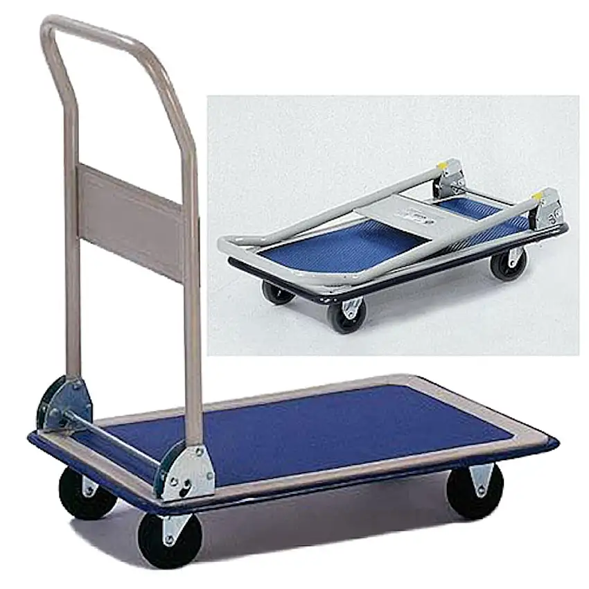 PROREGAL Handwagen, Bollerwagen 820x735x475mm, 100kg, 2x Drehrad /2x Hartrad