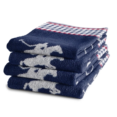 6 Küchenhandtücher DDDDD Polo Blau (Baumwolle)