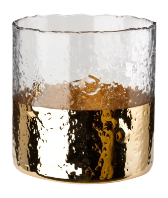 Kerze POLSPOTTEN Hurricane Ripple Dip Gold