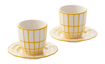 Espressotassen POLSPOTTEN Espresso Digi Yellow (2er-Set)