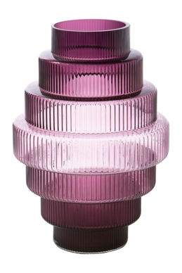 Vase POLSPOTTEN Steps Dark Purple Purple L