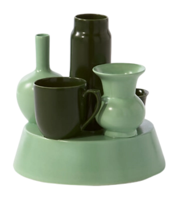 Vase POLSPOTTEN Hong Kong Sage / Dark Green