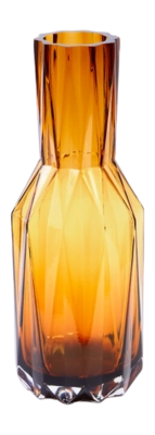 Vase POLSPOTTEN Glass Folds Ochre L
