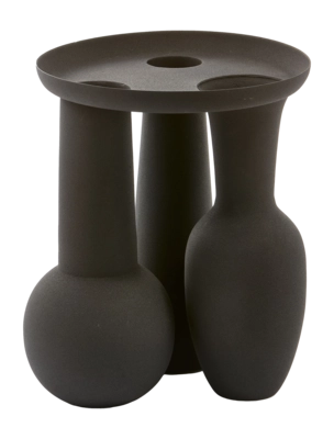 Vase POLSPOTTEN Plate Roman Black 30 x 30 x 38 cm