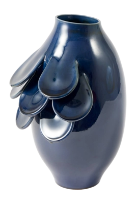 Vase POLSPOTTEN Quillie Dark Blue S 18 x 32 cm