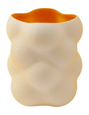 Vase POLSPOTTEN Grape Cream / Gold S