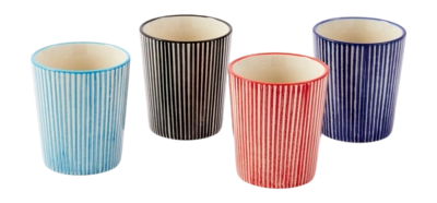 Kaffeebecher POLSPOTTEN Marine Striped Multi (Set von 4)