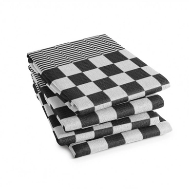 Geschirrtücher DDDDD Barbeq Schwarz Silber (6-teiliges Set)