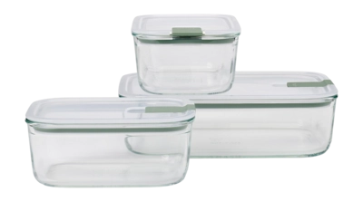 Frischhalteboxenset Mepal Glas Easyclip (2 x 700 ml + 1500 ml) Nordic Sage (3er-Set)