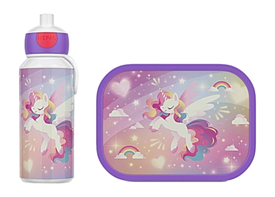 Lunchset Mepal Campus Bento (Pop-up + Lunchbox) Unicorn Glow Glow 400 ml + 750 ml