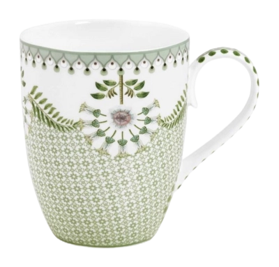 Tasse Pip Studio Lily & Lotus Tiles Light Green 350 ml (Set von 6)