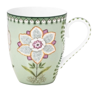 Tasse Pip Studio Lily & Lotus Light Green 350 ml (Set von 6)
