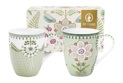 Tasse Pip Studio Lily & Lotus Light Green 350 ml (Set von 2)