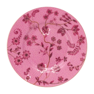 Petit Four Teller Pip Studio Jolie Flowers Pink 12cm (Set von 6 Stück)