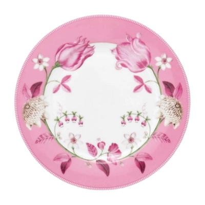 Frühstücksteller Pip Studio Jolie Tulip Pink 23cm (Set von 6 Stück)