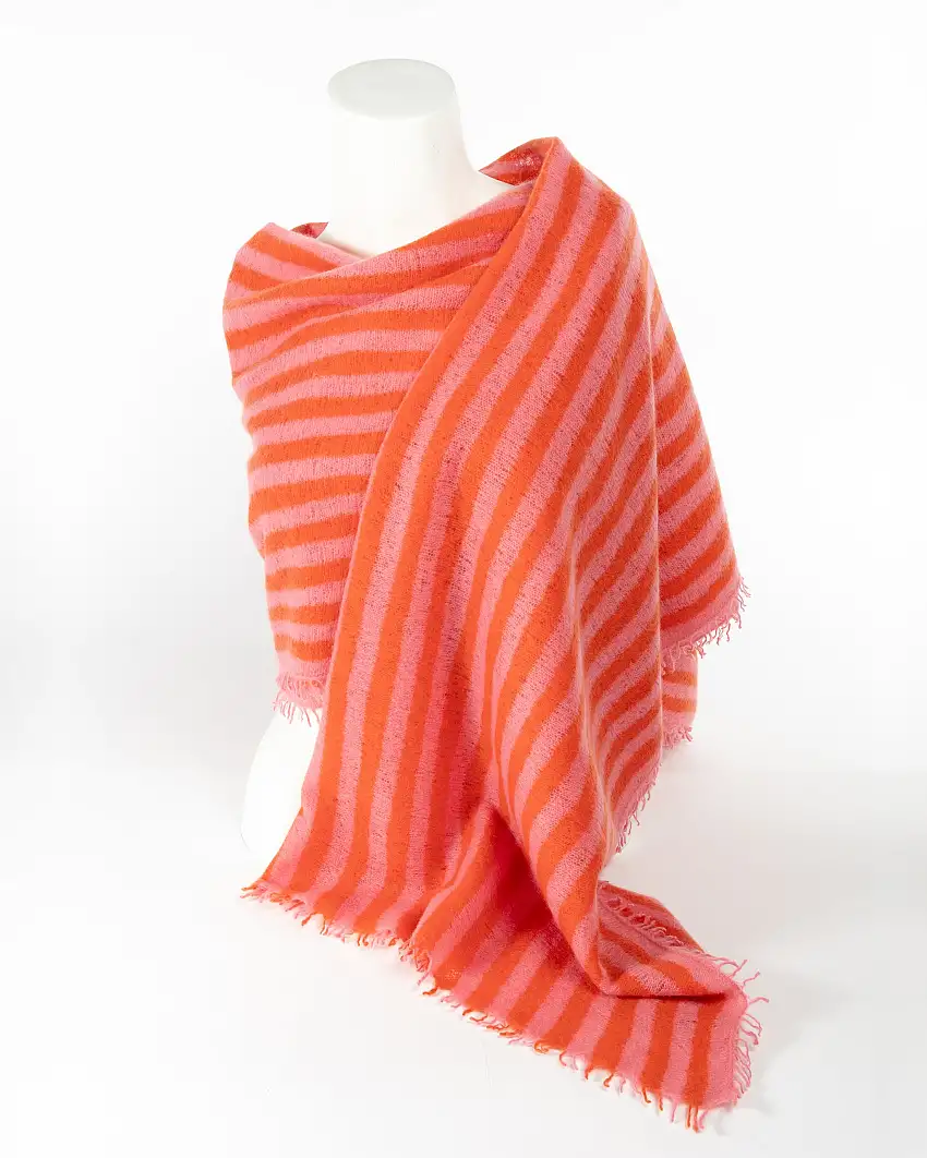 Cashmere-Schal Strick "Maritim Stripes"