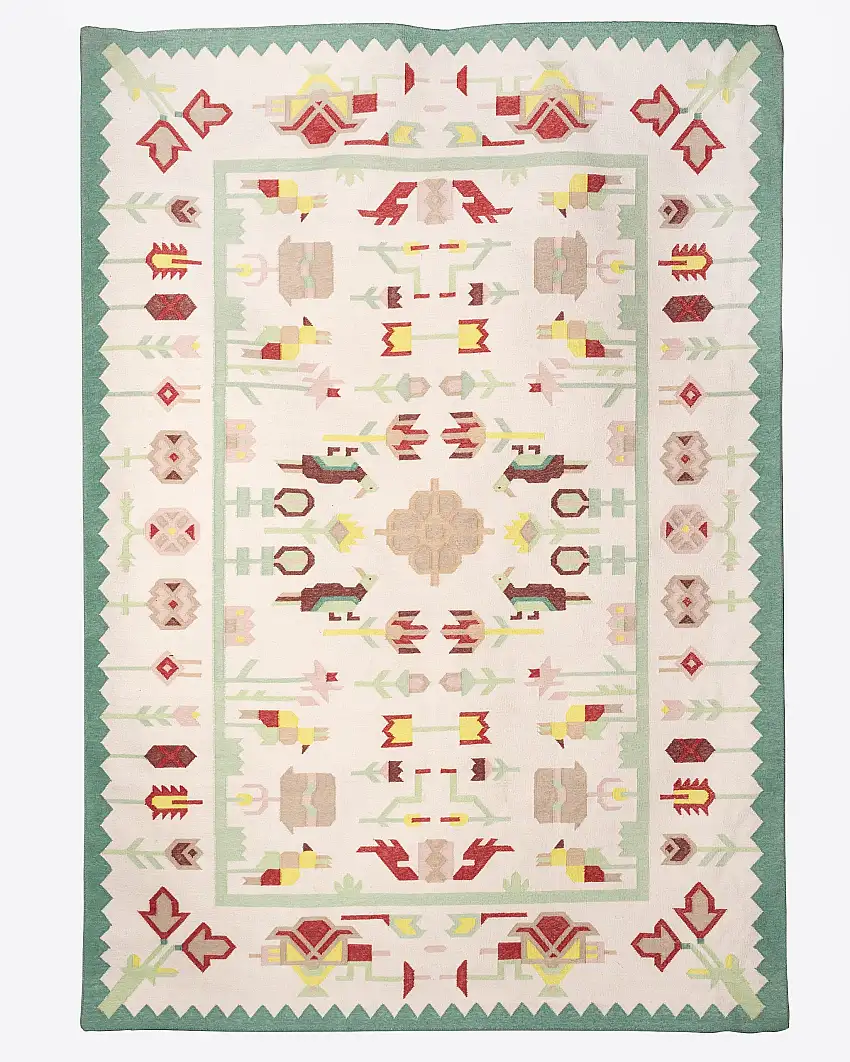 Dhurrie-Teppich "Shangrilla" Green