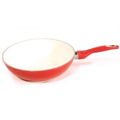 Wok Durandal Keramischer Wok 28 cm Rot