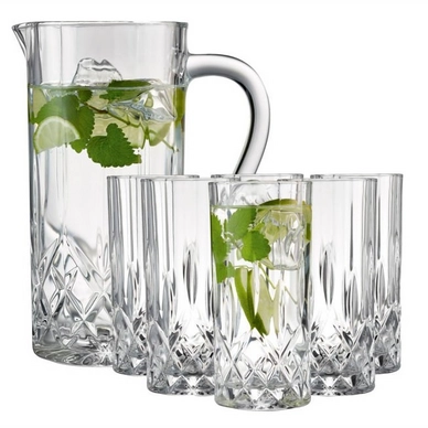 Karaffenset Lyngby Glas Krystal Lounge 1,2 L (7-teilig)