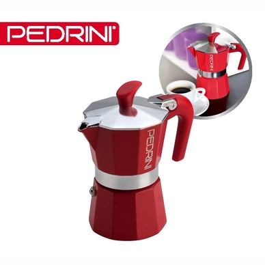 Espressokocher Pedrini 2 Tassen Rot