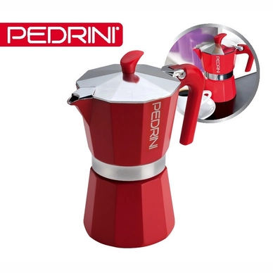 Espressokocher Pedrini 6 Tassen Rot