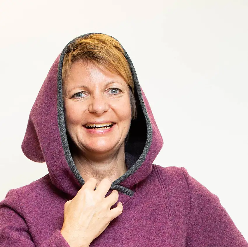 Lodenpullover "Hoodie" aus Flauschloden