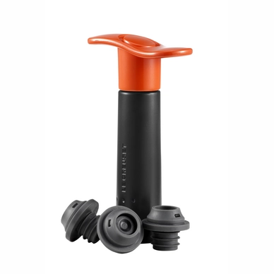 Weinpumpe Le Creuset WA-137 + 3 Weinverschlüsse Ofenrot