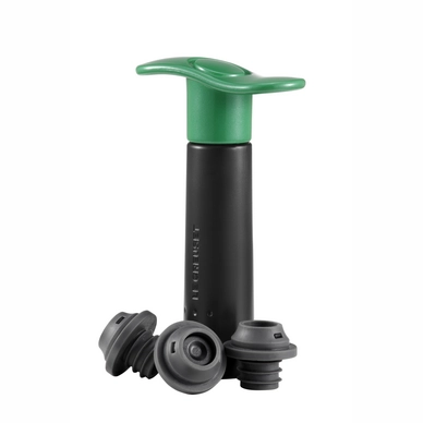 Weinpumpe Le Creuset WA-137 + 3 Weinverschlüsse Grün
