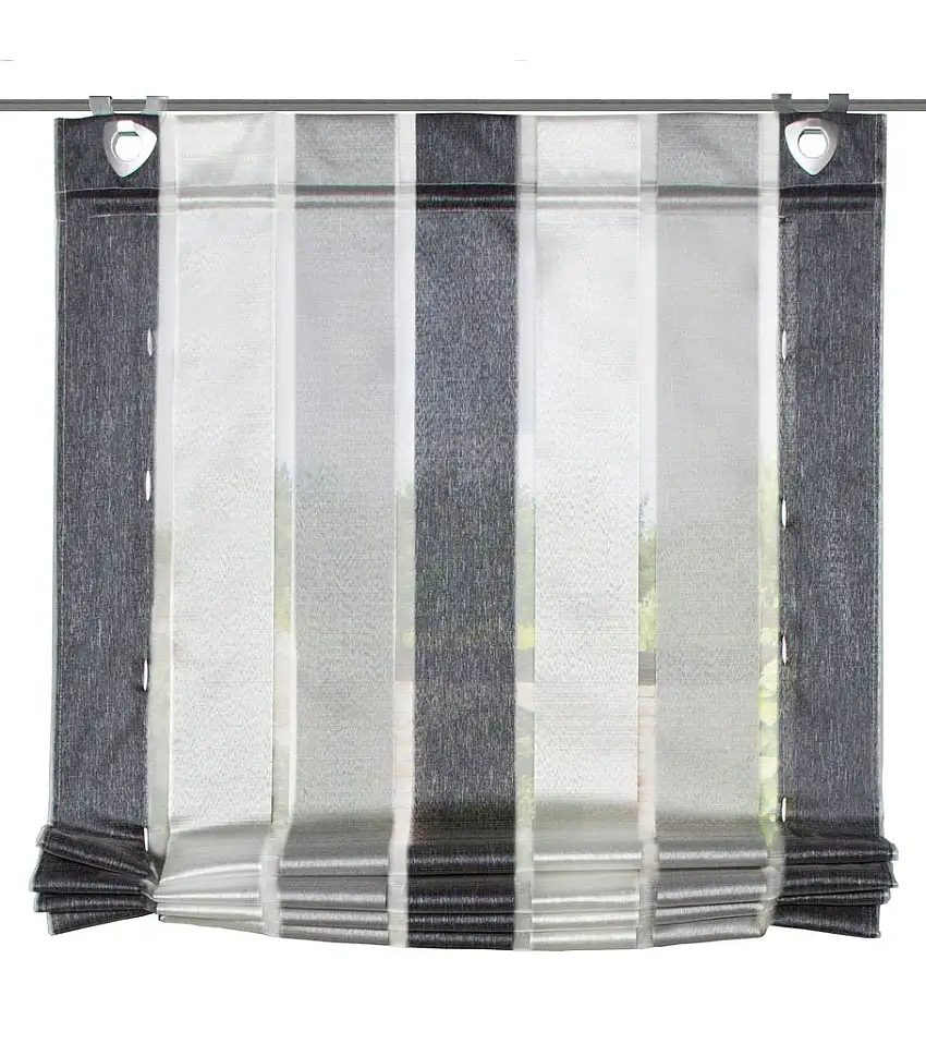 Bändchenrollo mit Längsstreifen anthrazit BxH 45/60/80/100cm x130cm