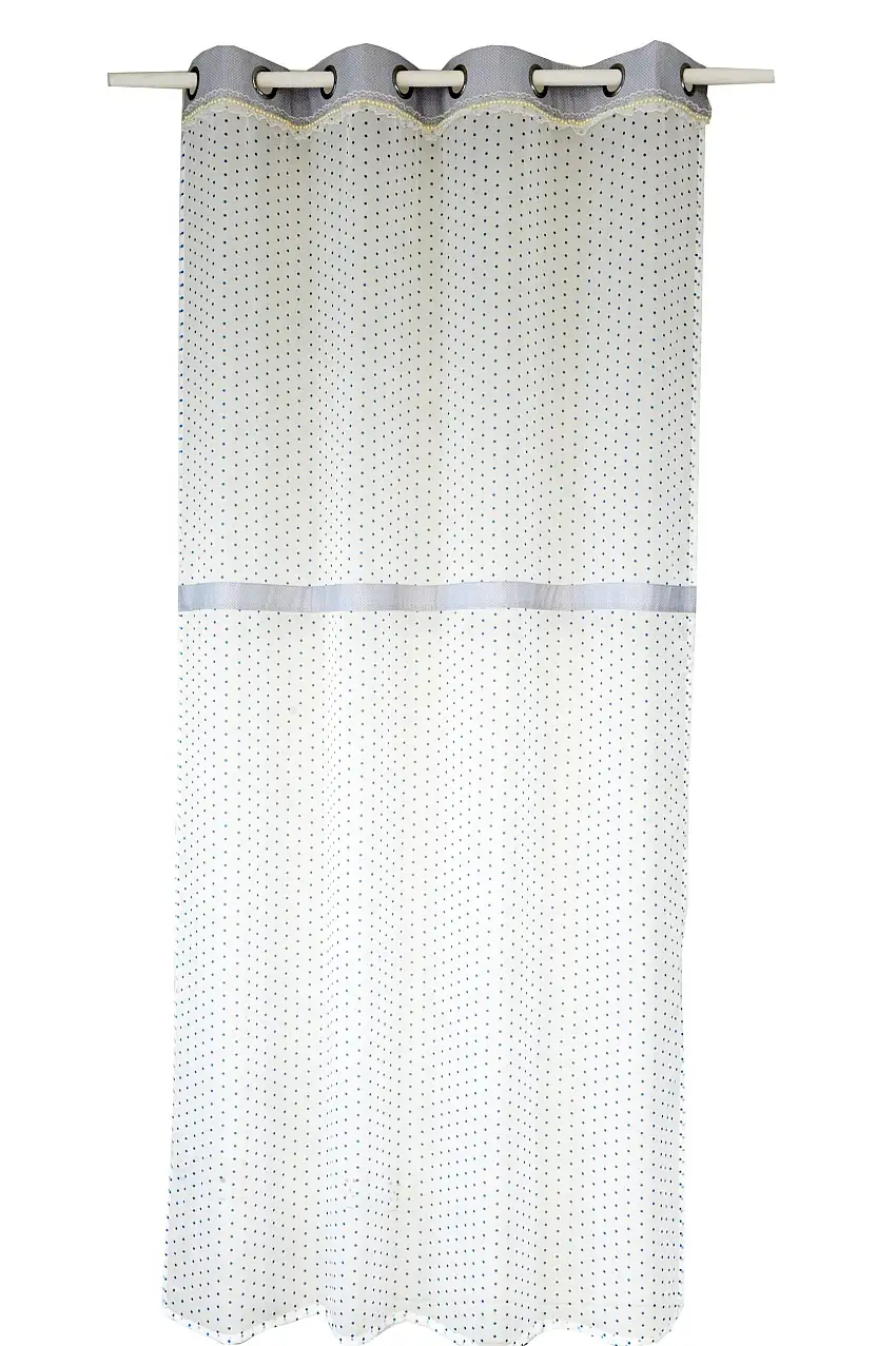 Ösenschal mit Perlenbesatz blau 140x245cm