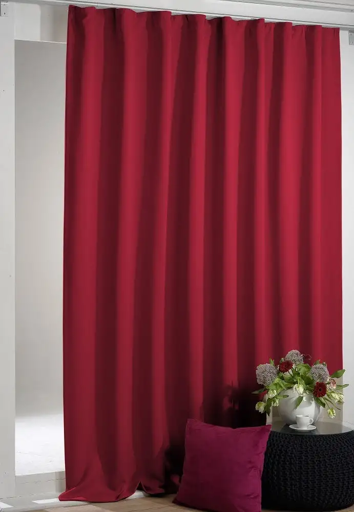 Verdunkelungsgardine mit Universalband granatrot BxH 270x245cm