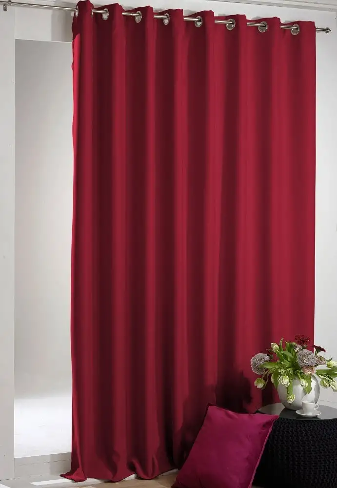 Verdunkelungsgardine mit Ösen granatrot BxH 270x245cm