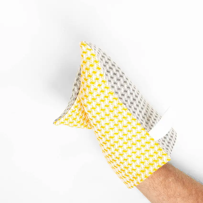 nachhaltiger Waschhandschuh aus Leinen