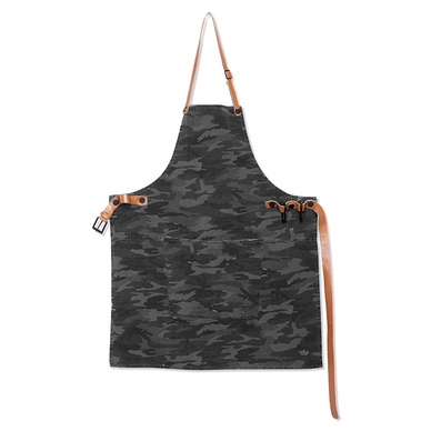 Schürze Dutchdeluxes Amazing Apron BBQ Style Canvas Army Schwarz
