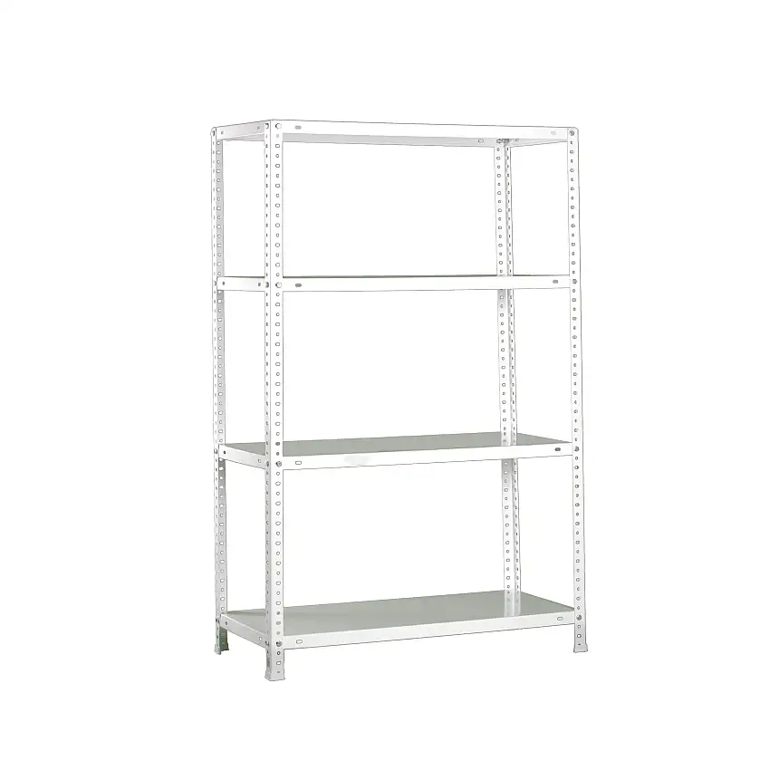 Schraubregal PANDA MID | HxBxT 150x100x40cm | Fachlast 100kg | Weiß