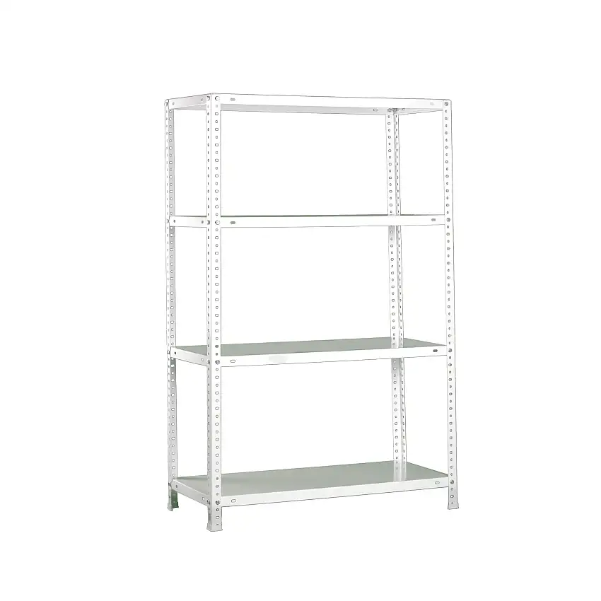 Schraubregal PANDA MID | HxBxT 150x80x30cm | Fachlast 100kg | Weiß