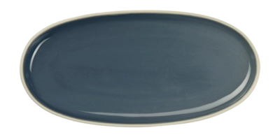 Aperitief-Teller ASA Selection Semana Oval Sepia Blue 20 x 10 cm