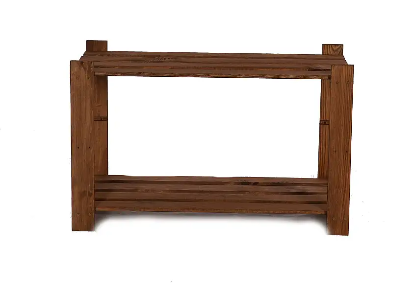 Holzregal PINEPEAK | HxBxT 50x80x38cm | 2 Fachboden | 1,2cm dickes Kiefernholz | Braun
