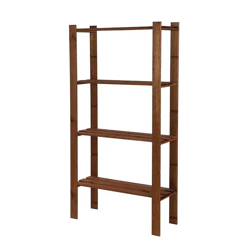 Holzregal PINEPEAK | HxBxT 150x80x28cm | 4 Fachboden | 1,2cm dickes Kiefernholz | Braun