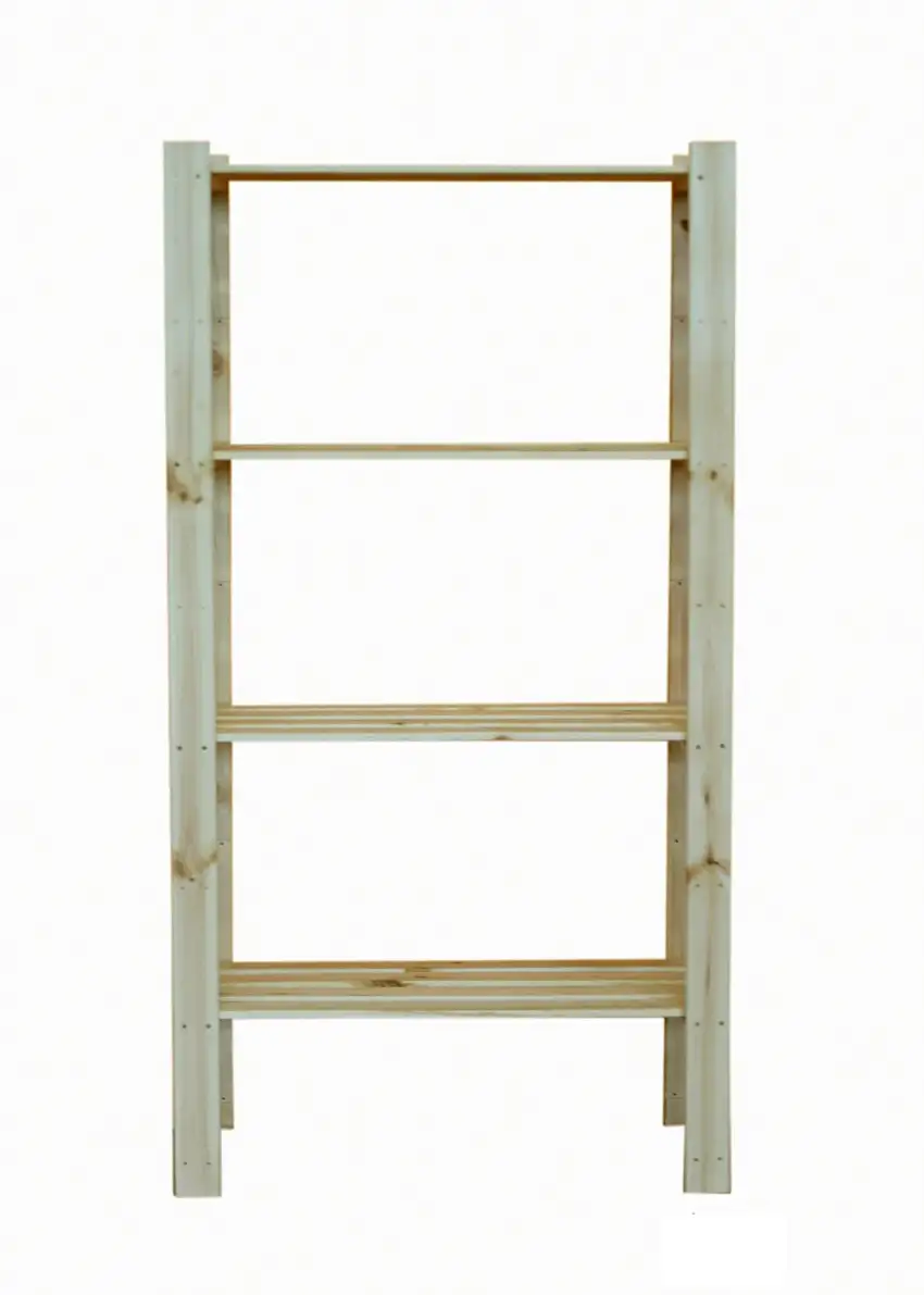 Holzregal PINEPEAK | HxBxT 150x80x38cm | 4 Fachboden | 1,2cm dickes Kiefernholz | Natur