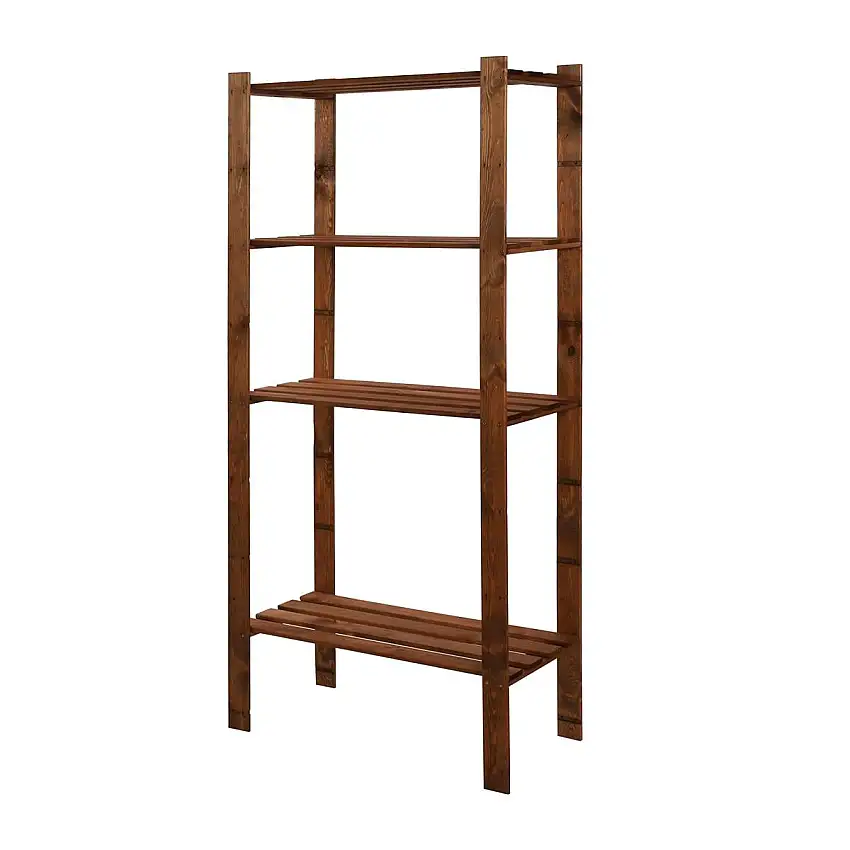 Holzregal PINEPEAK | HxBxT 150x80x38cm | 4 Fachboden | 1,2cm dickes Kiefernholz | Braun