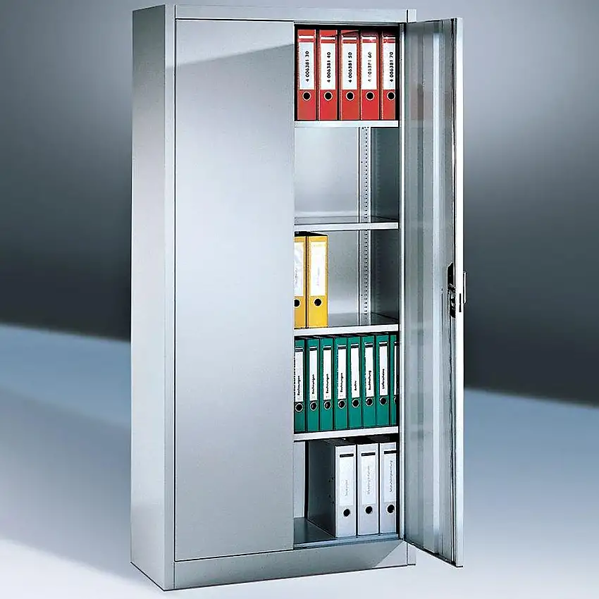 Aktenschrank | HxBxT 200x101x30cm | 4 Fachböden | Lichtgrau