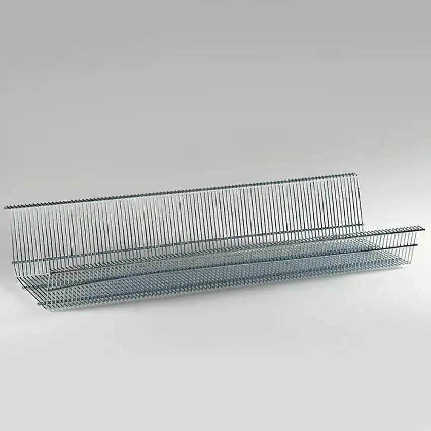 Zusatzebene Gitterwanne für Kleinteileregal FALKE Stecksystem mit Gitterwannen | BxT 100x40cm | inkl. 2 Stufenbalken & 2 Fachteiler | Verzinkt