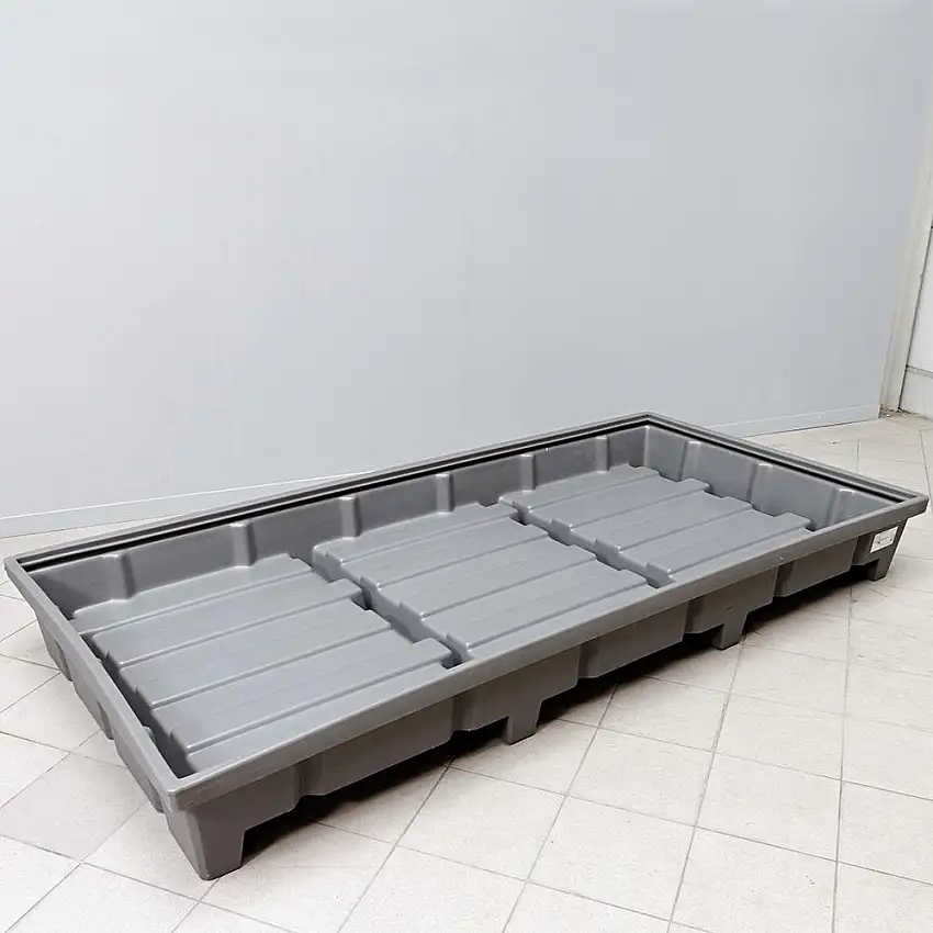 Auffangwanne 600L für Fassregale | BxT 270x110cm | Polyethylen