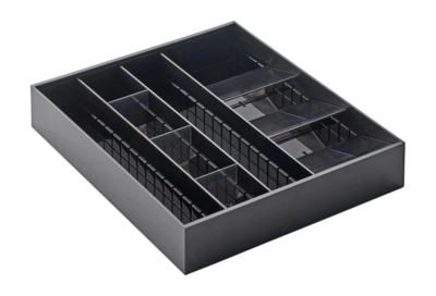 Besteckkasten Diagonal Yamazaki Tower Black