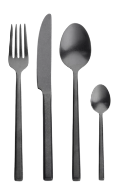 Besteckset Serax Pure Cutlery By Pascale Naessens Black (24-teilig)