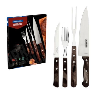 Besteckset Tramontina Churrasco Braun (14-teilig)