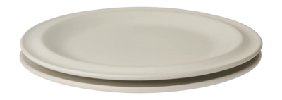Teller Bolia Edge Ecru 21 cm (Set von 2 Stück)