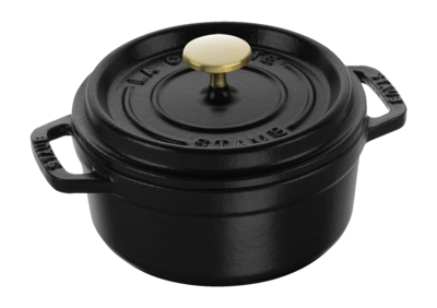 Bräter Staub Cocotte Rund Schwarz 12 cm